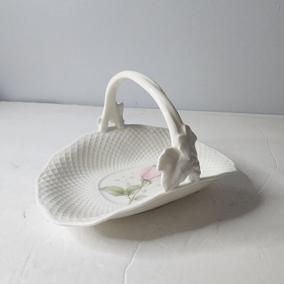 Mikasa April Rose Handled Basket - Picture 1 of 7